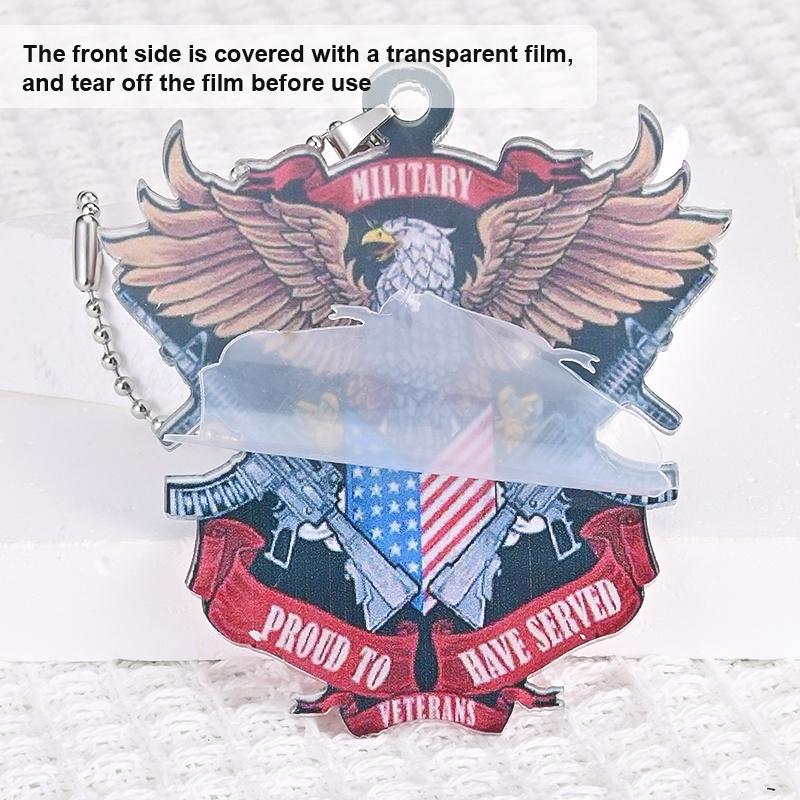 Unique Military Eagle Pendant - Perfect for Car Interior Rearview Mirror, Home Wall Decor, Car Key Chain & Bag Decoration!