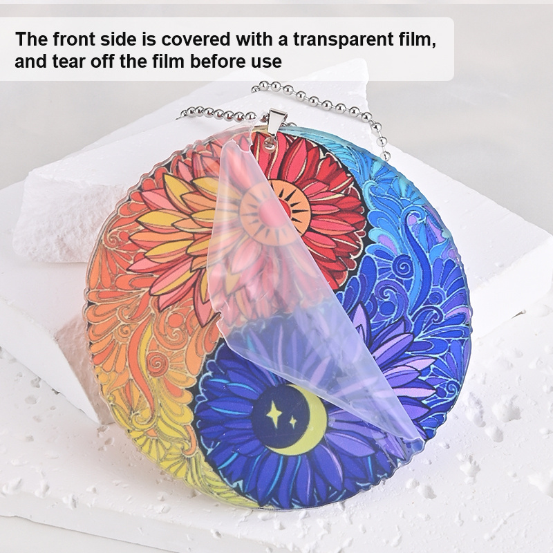 Unique Sun Moon Tai Chi Hanging Jewelry - Perfect for Car Accessories, Rearview Mirror, Keychain & Schoolbag!
