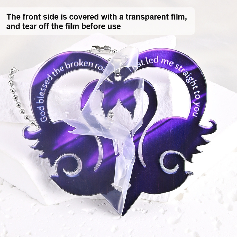 Add a Touch of Elegance to Your Car with this 1pc Purple Love Swan Hanging Decoration