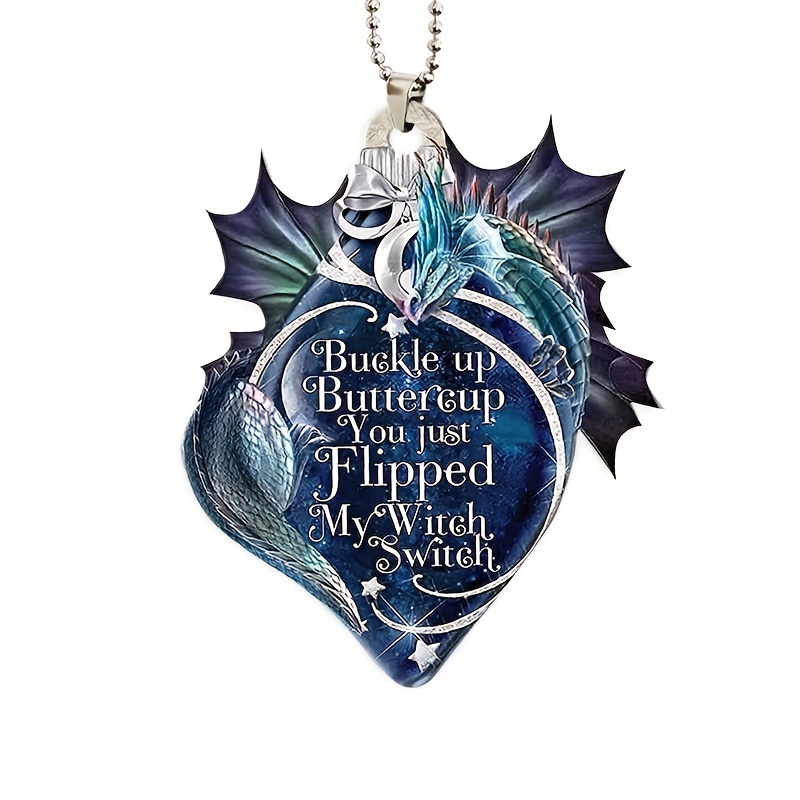 1pc Letter Dragon Car Interior Pendant, Car Keychain, Home Interior Pendant, Holiday Decoration Keychain Hanging Pendant, Home Decoration