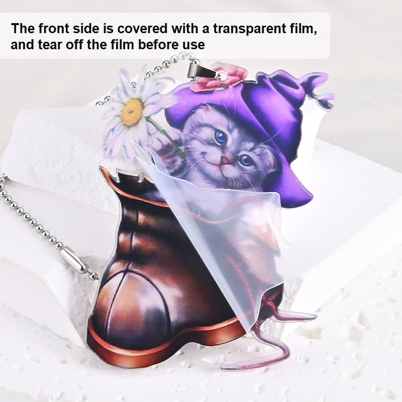 1pc Cat In Boots Hanging Decorations, Car Rearview Mirror Hanging Accessories, Backpack Pendant Home Hanging Decoration, Car Accessories Women