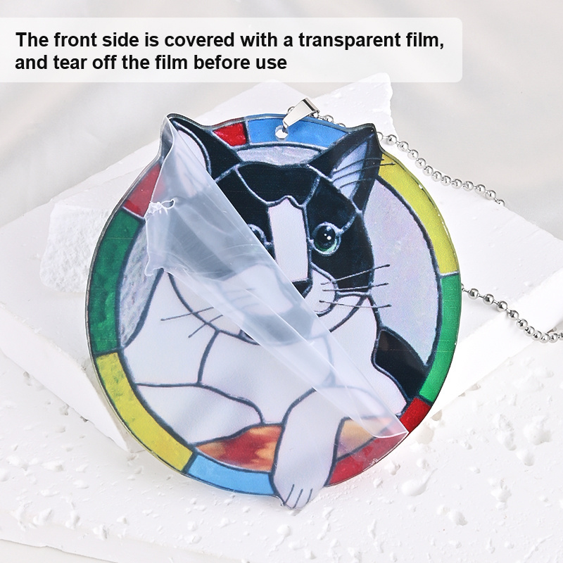 Black And White Cat Decorative Pendants, Car Accessories, Interior Rearview Mirror Pendants, Home Decoration Pendants, Car Keys And Bag Pendants