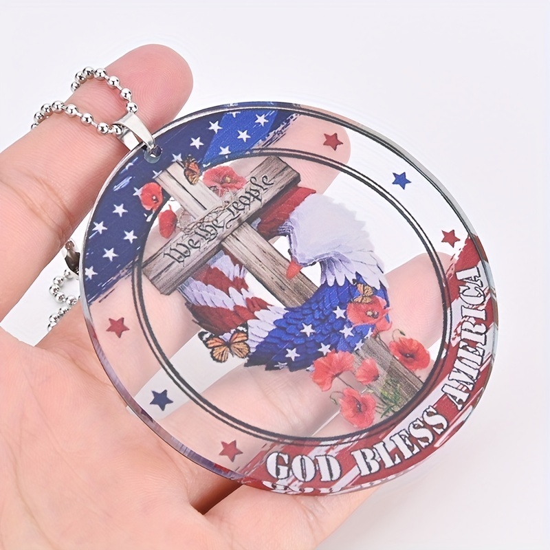 Jesus Cross Eagle Circular Pendant