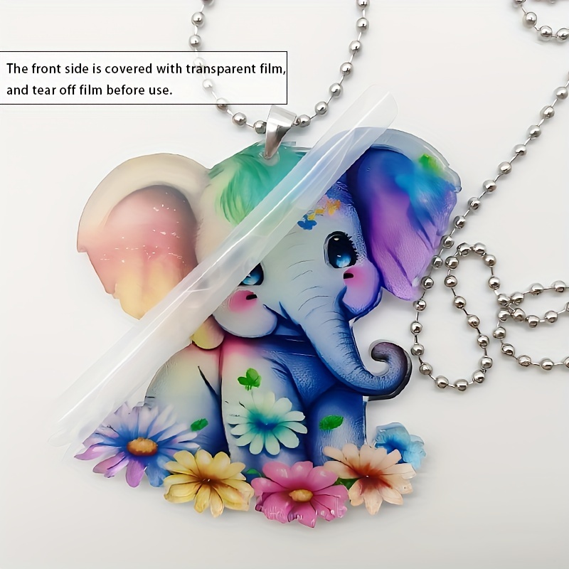 Rainbow Elephant Pendant