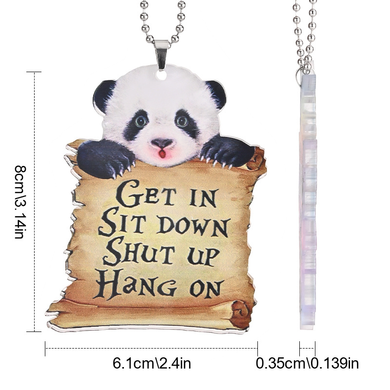 Adorable Panda Car Charm - Perfect for Rearview Mirrors, Seats, and Windows!
