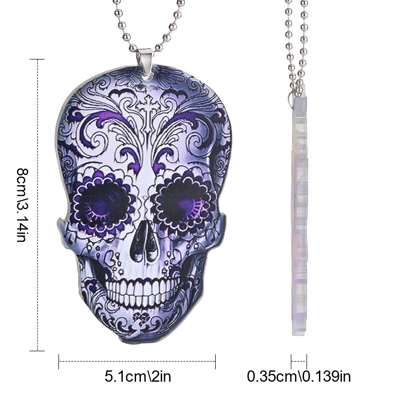 Spooky Skull Pendant: Perfect for Car, Backpack, Home Decoration this Halloween!