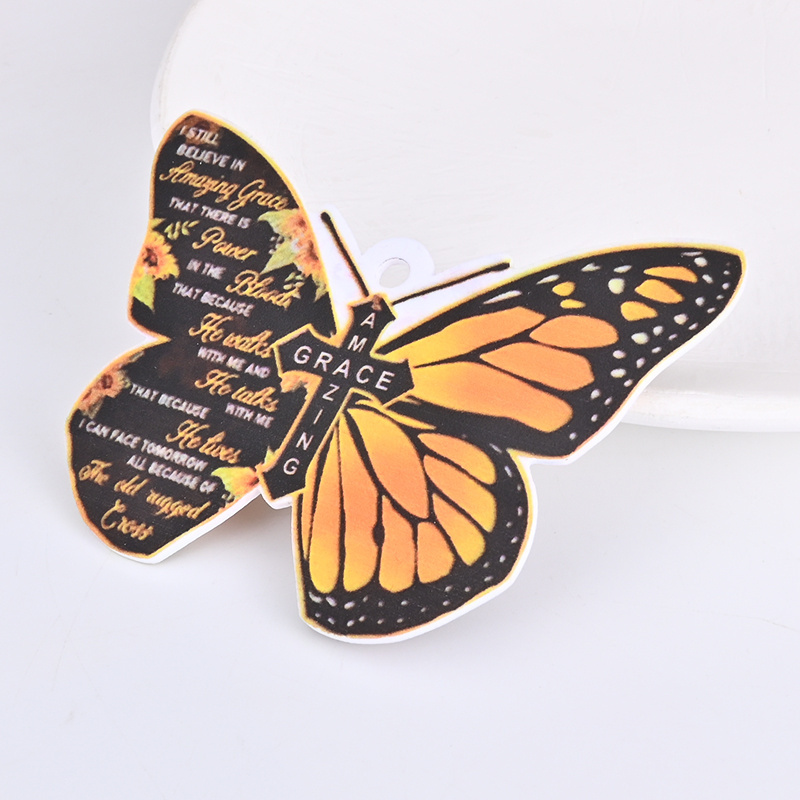 Add a Creative Touch to Your Car with this Colorful Butterfly Rearview Mirror Ornament!
