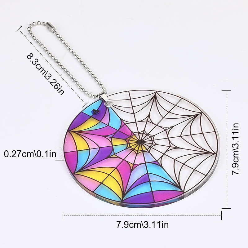 Sparkle and Shine with this Transparent Cobweb Acrylic Pendant - Perfect for Car, Window, and Wall Decoration!