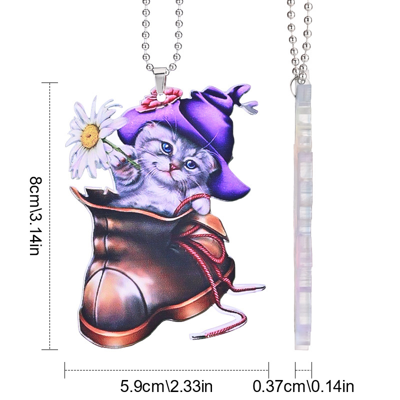 1pc Cat In Boots Hanging Decorations, Car Rearview Mirror Hanging Accessories, Backpack Pendant Home Hanging Decoration, Car Accessories Women