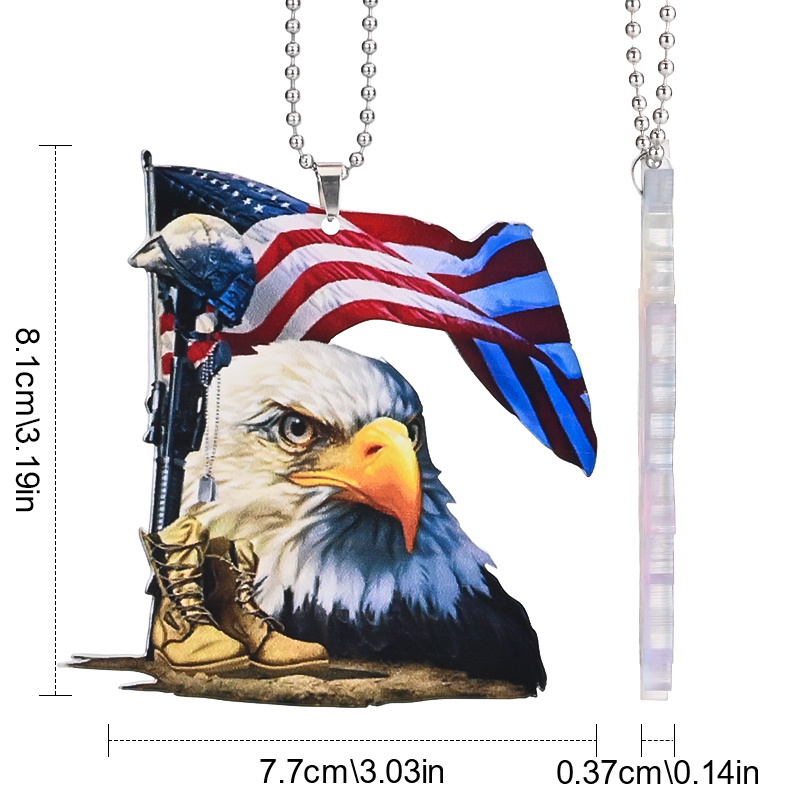 American Flag Eagle Pendant