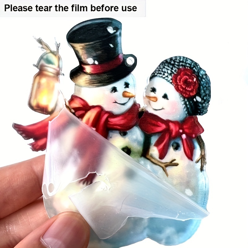 Christmas Snowman Couple Pendant