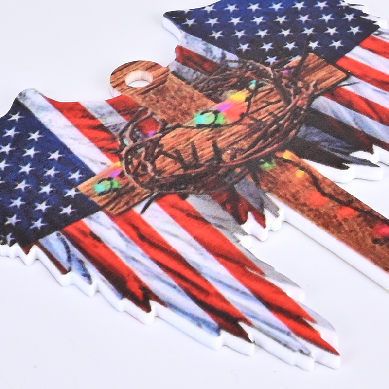 Show Your Patriotism - Creative American Flag Wing Shaped Hanging Ornament for Car, Home & More!