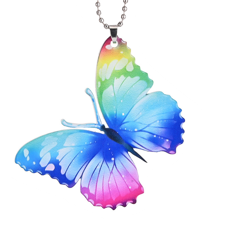 Brighten Up Your Car with this Colorful Butterfly Pendant Key Chain!