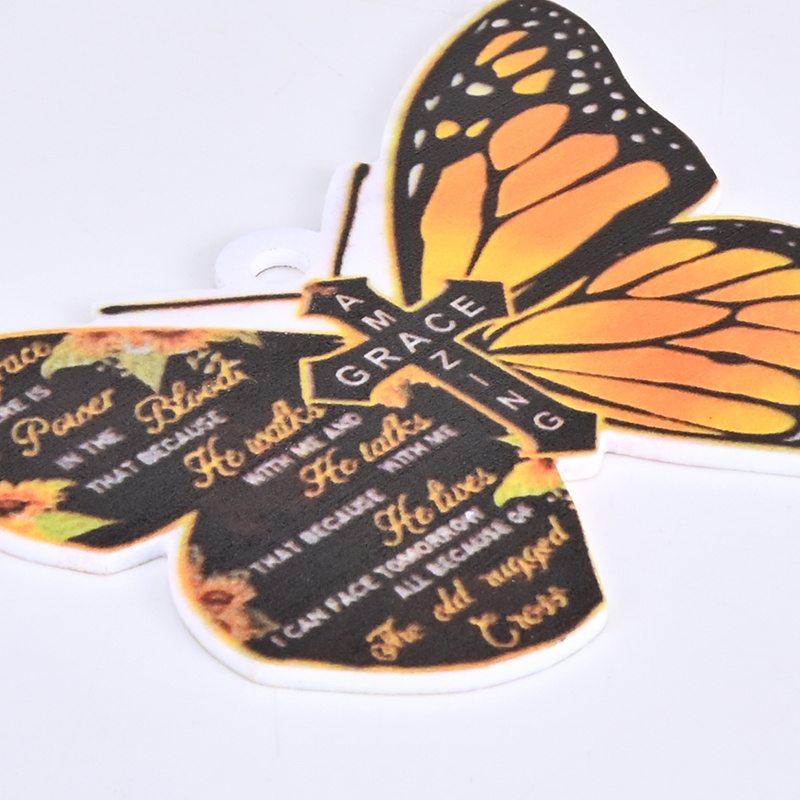 Add a Creative Touch to Your Car with this Colorful Butterfly Rearview Mirror Ornament!
