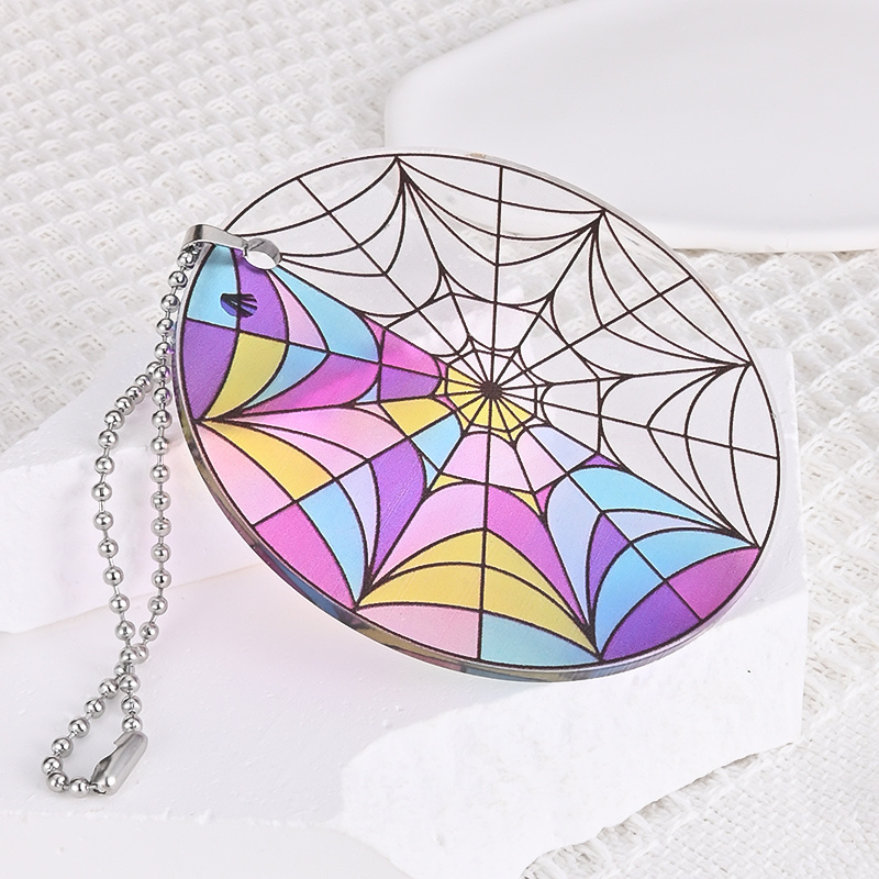 Sparkle and Shine with this Transparent Cobweb Acrylic Pendant - Perfect for Car, Window, and Wall Decoration!