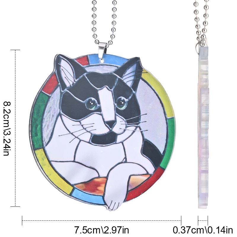 Black And White Cat Decorative Pendants, Car Accessories, Interior Rearview Mirror Pendants, Home Decoration Pendants, Car Keys And Bag Pendants