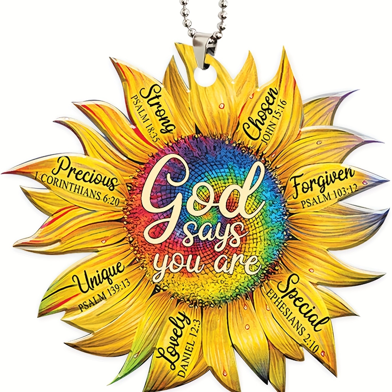 1pc Sunflower Car Rearview Mirror Pendant: A Perfect Gift for the Car Lover in Your Life!