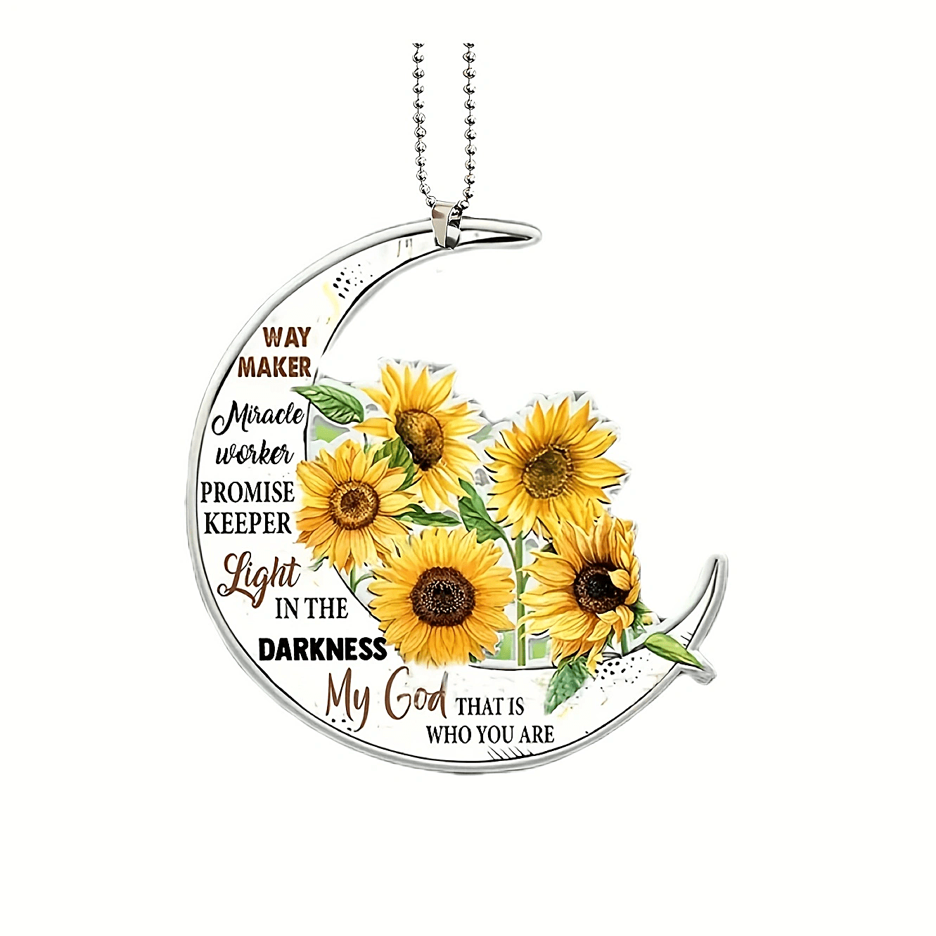 1pc Sunflower Acrylic Car Pendant: Creative Gifts for Interior Backpack Accessories, Holiday & Birthday Parties!