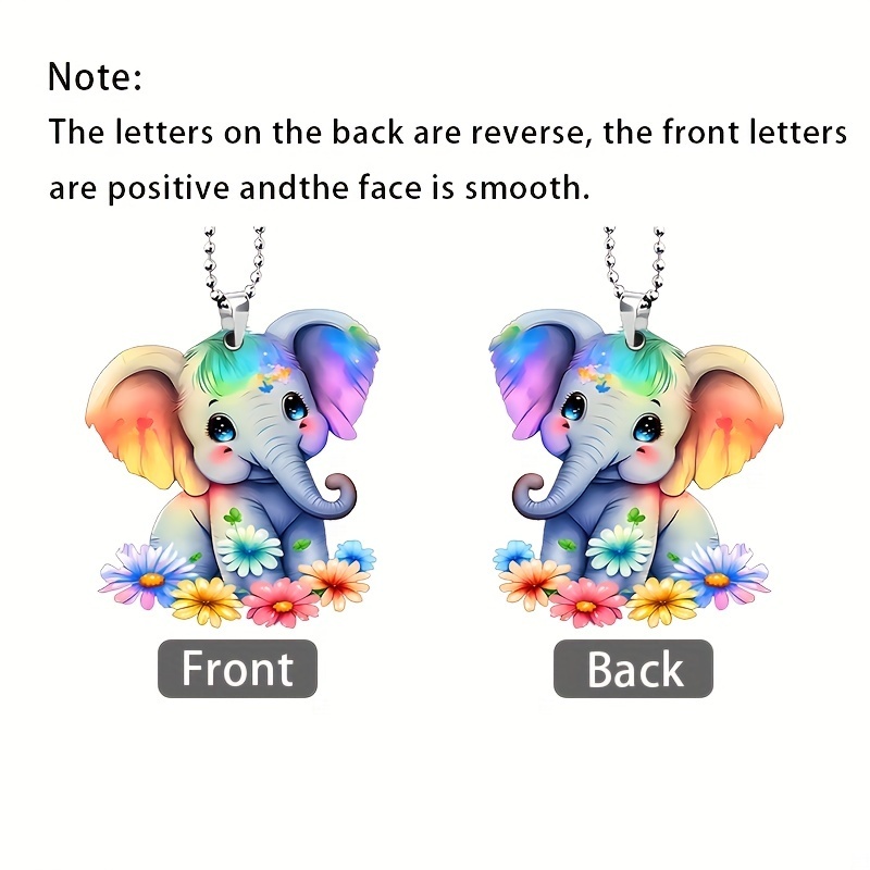 Rainbow Elephant Pendant