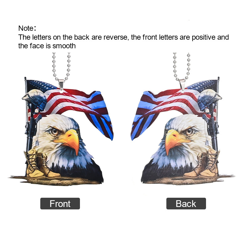 American Flag Eagle Pendant