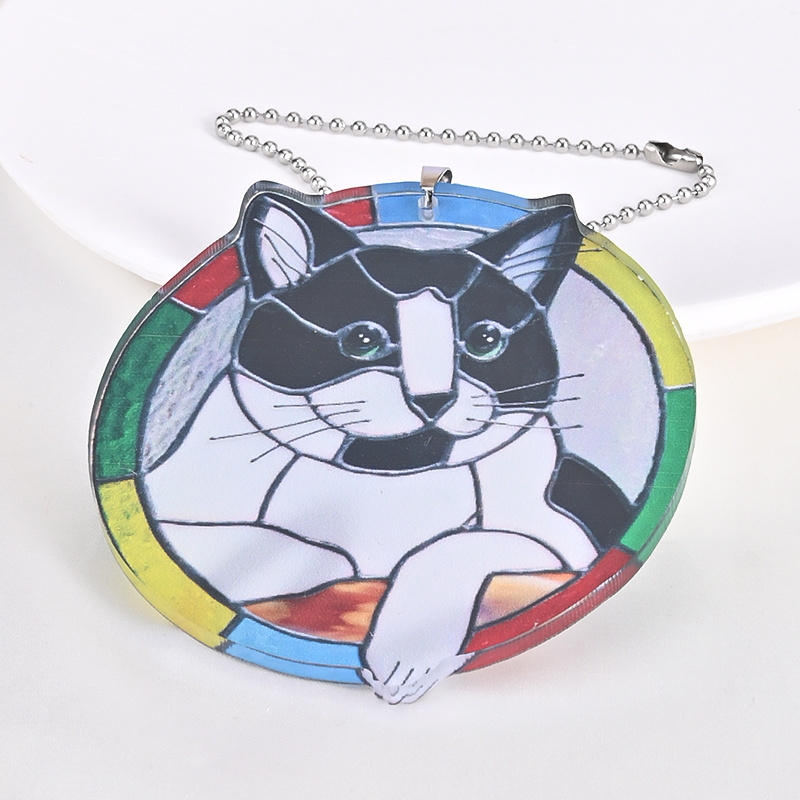 Black And White Cat Decorative Pendants, Car Accessories, Interior Rearview Mirror Pendants, Home Decoration Pendants, Car Keys And Bag Pendants
