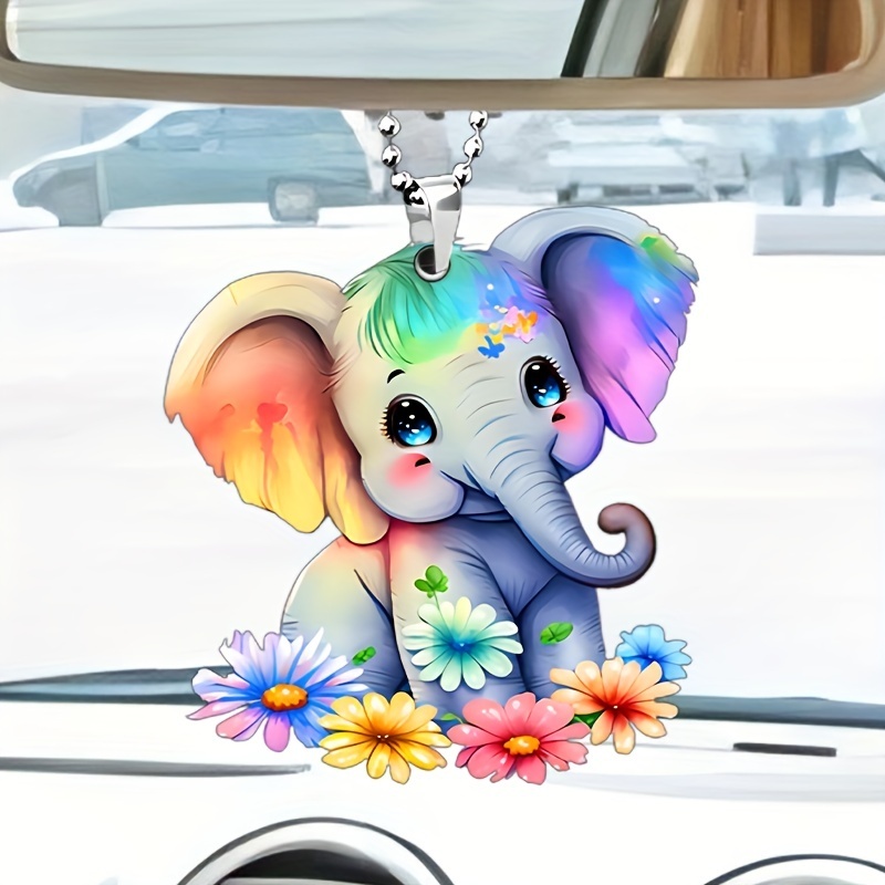 Rainbow Elephant Pendant