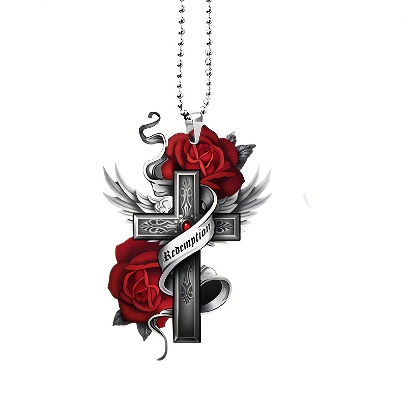 Flying Wing Rose Flower Pendant