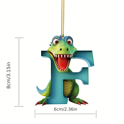 【🎄 Early Christmas Sale 50% OFF】🦕 Christmas Dinosaur Ornaments 26 Letter Cartoon Pendant