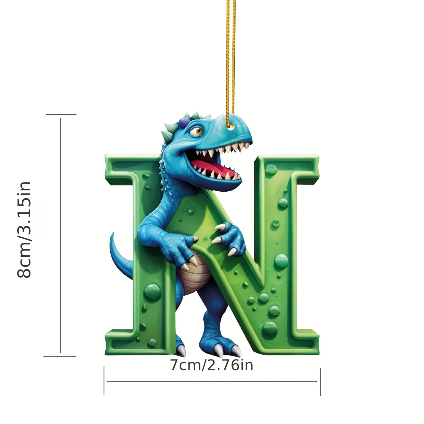【🎄 Early Christmas Sale 50% OFF】🦕 Christmas Dinosaur Ornaments 26 Letter Cartoon Pendant