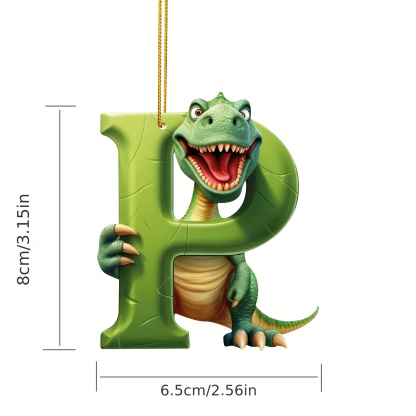 【🎄 Early Christmas Sale 50% OFF】🦕 Christmas Dinosaur Ornaments 26 Letter Cartoon Pendant