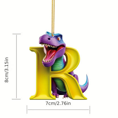 【🎄 Early Christmas Sale 50% OFF】🦕 Christmas Dinosaur Ornaments 26 Letter Cartoon Pendant