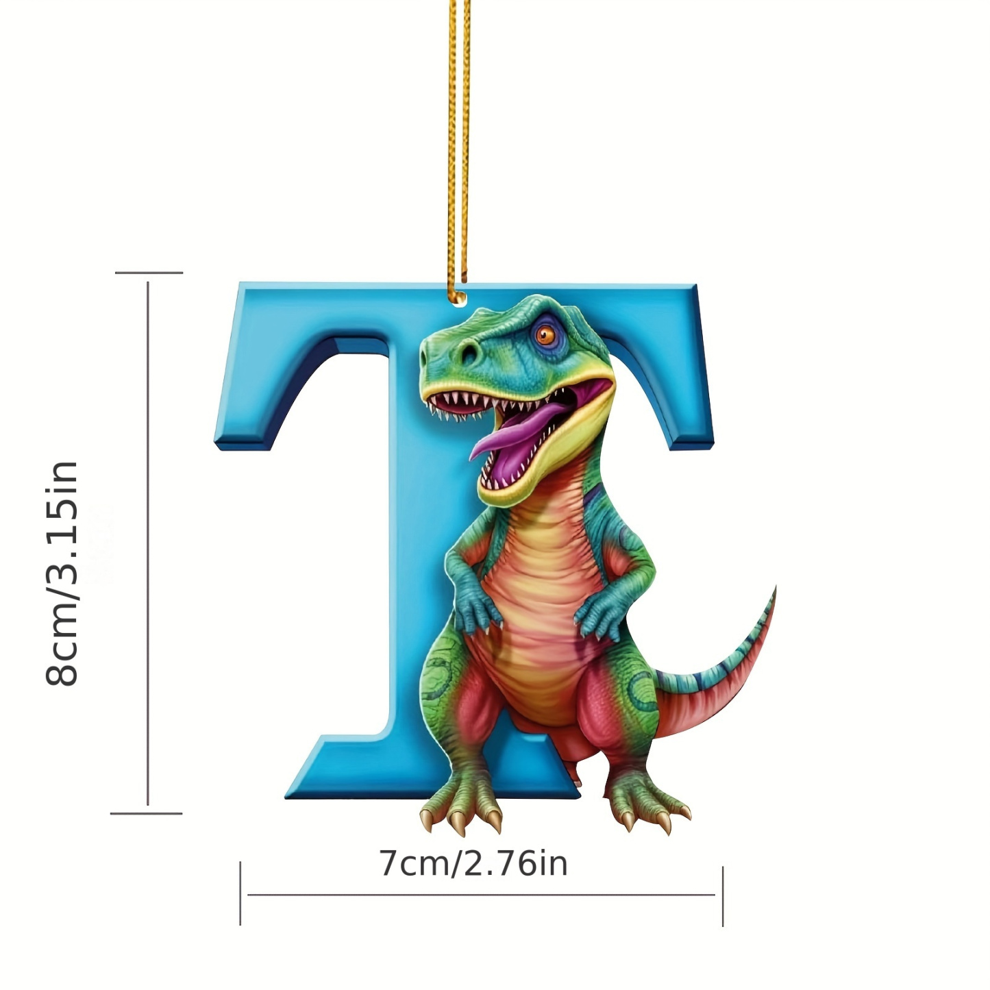 【🎄 Early Christmas Sale 50% OFF】🦕 Christmas Dinosaur Ornaments 26 Letter Cartoon Pendant