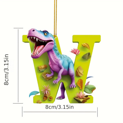 【🎄 Early Christmas Sale 50% OFF】🦕 Christmas Dinosaur Ornaments 26 Letter Cartoon Pendant