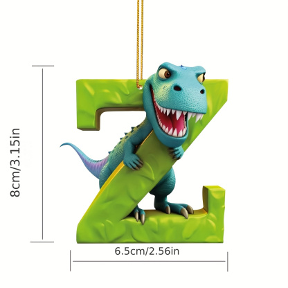 【🎄 Early Christmas Sale 50% OFF】🦕 Christmas Dinosaur Ornaments 26 Letter Cartoon Pendant
