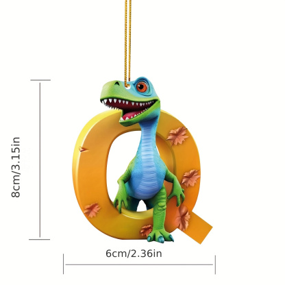 【🎄 Early Christmas Sale 50% OFF】🦕 Christmas Dinosaur Ornaments 26 Letter Cartoon Pendant