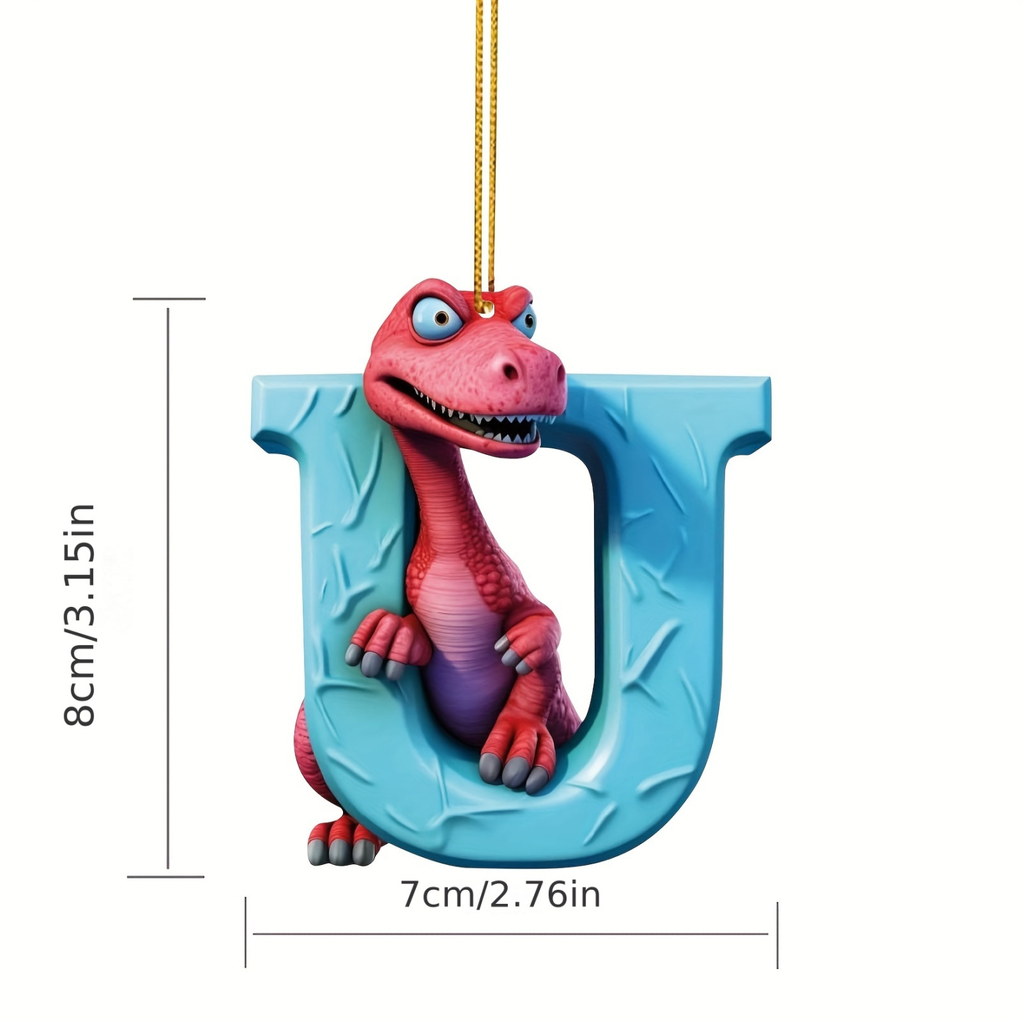【🎄 Early Christmas Sale 50% OFF】🦕 Christmas Dinosaur Ornaments 26 Letter Cartoon Pendant