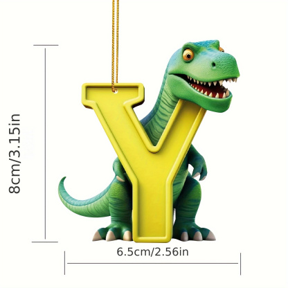 【🎄 Early Christmas Sale 50% OFF】🦕 Christmas Dinosaur Ornaments 26 Letter Cartoon Pendant