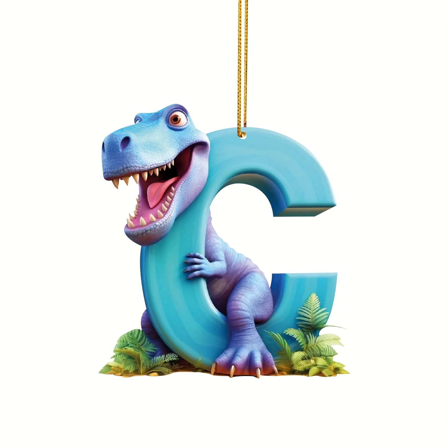 【🎄 Early Christmas Sale 50% OFF】🦕 Christmas Dinosaur Ornaments 26 Letter Cartoon Pendant