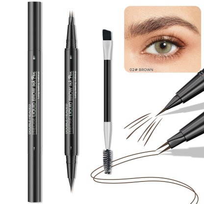 ❤️Last Day 49% OFF!❤️🔥2-in-1 Dual-Ended Curved Eyebrow Pen