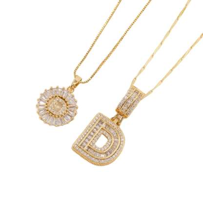 💍Last Day Only $15.99 & 2 Pack💍 Initial Letter Pendant Necklaces-Best Gift for your friends💝