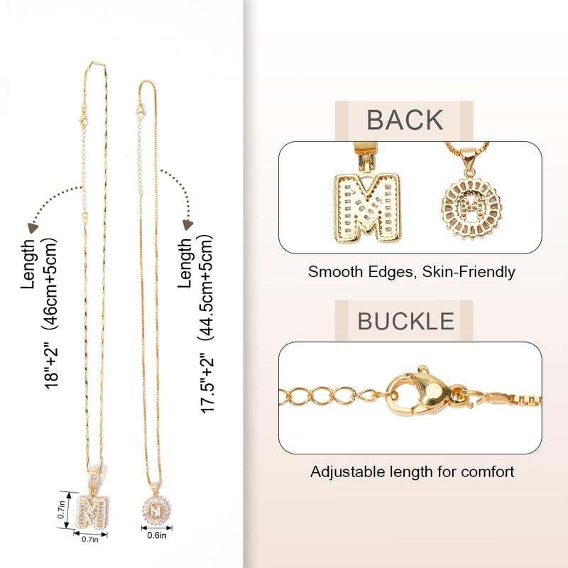 💍Last Day Only $15.99 & 2 Pack💍 Initial Letter Pendant Necklaces-Best Gift for your friends💝
