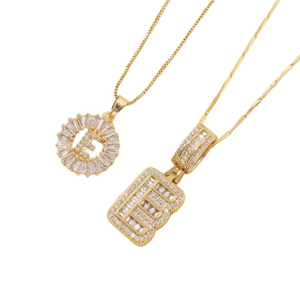 💍Last Day Only $15.99 & 2 Pack💍 Initial Letter Pendant Necklaces-Best Gift for your friends💝