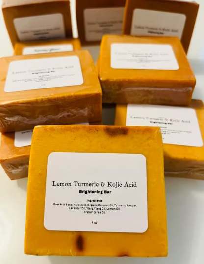 🔥Last Day Promotion 49% OFF-Lemon Turmeric & Kojic Acid Brighetning Soap