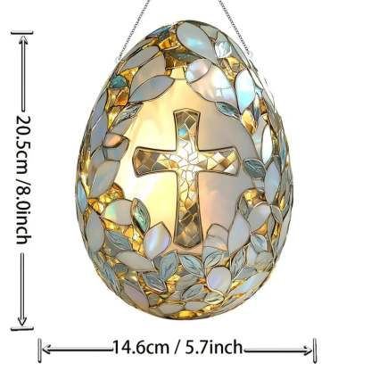 🥚✨Easter Egg Cross Suncatcher