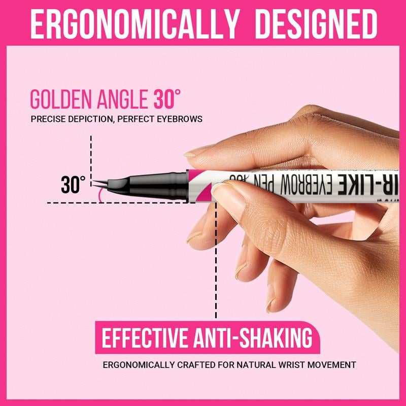 ❤️Last Day 49% OFF!❤️🔥2-in-1 Dual-Ended Curved Eyebrow Pen