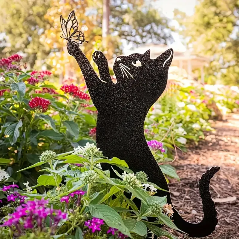 🐈‍⬛ Black Cat Silhouette Garden Decor (Set of 3)