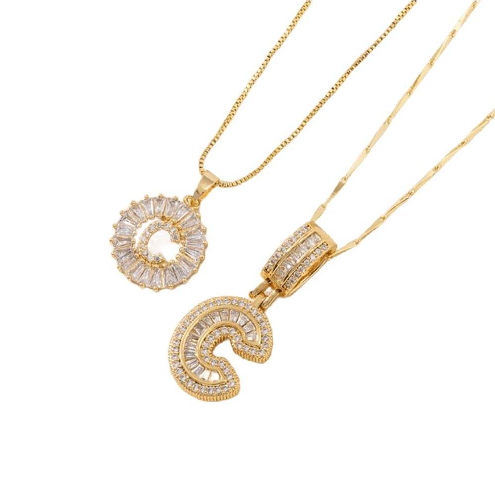 💍Last Day Only $15.99 & 2 Pack💍 Initial Letter Pendant Necklaces-Best Gift for your friends💝