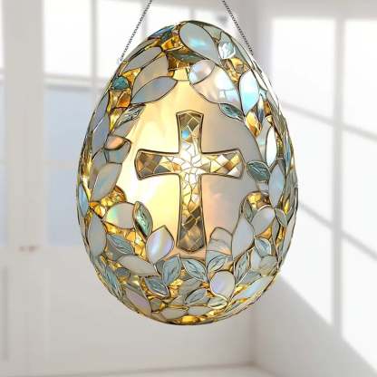 🥚✨Easter Egg Cross Suncatcher