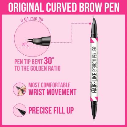 ❤️Last Day 49% OFF!❤️🔥2-in-1 Dual-Ended Curved Eyebrow Pen