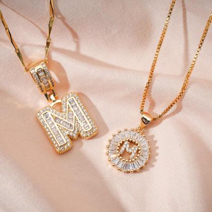 💍Last Day Only $15.99 & 2 Pack💍 Initial Letter Pendant Necklaces-Best Gift for your friends💝